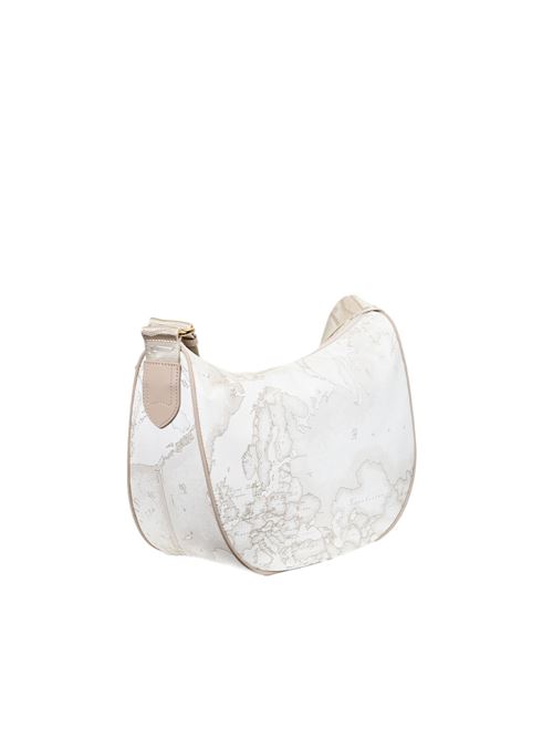 Geo Soft White borsa a tracolla mezzaluna media ALVIERO MARTINI | S00763800900